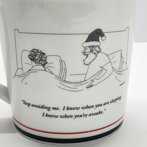 New Yorker Santa Mug funny coffee cup office 2001 Christmas cartoon Alex Gregory - Picture 4 of 8